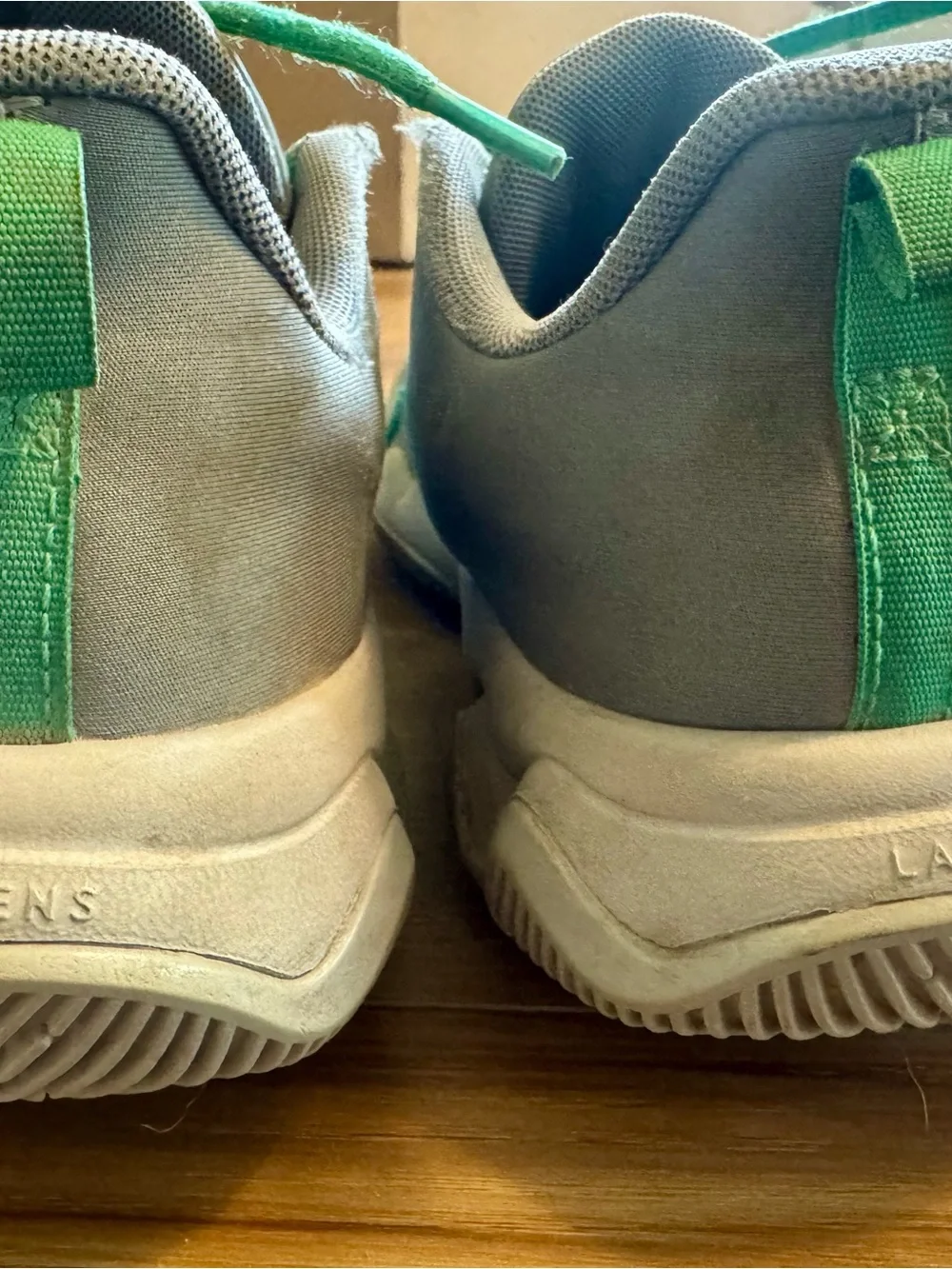 Boys’ gray and green Nike Gianni’s Immortality 3 basketball shoes